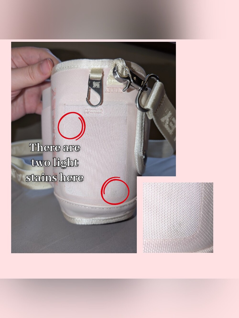 Stanley Carry-All For 30oz Tumbler in Rose Quartz - Picture 5 of 6